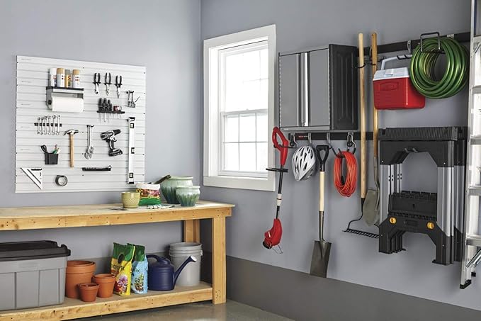 Rubbermaid Fasttrack Compact Hook for Garage Organization, Soft Grip, Ideal for Cords/Ropes/Small Hoses/Camping Chairs (Pack of 6)