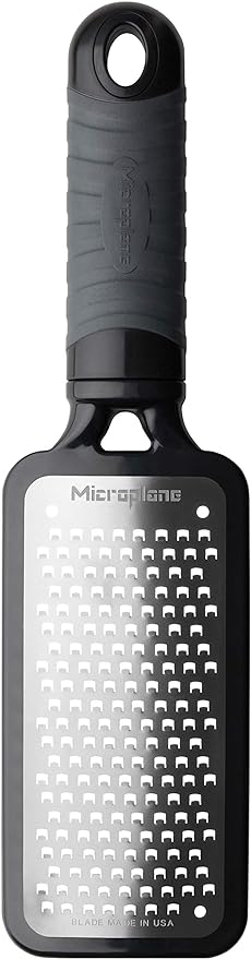 Microplane Home Series Multipurpose Coarse Grater - Easy to Use, Perfect for Everyday Cooking (Black)
