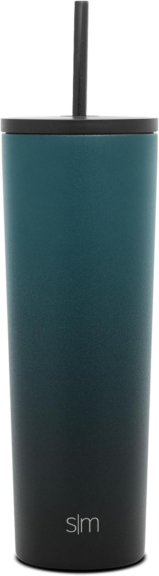 Simple Modern Insulated Tumbler with Lid and Straw | Iced Coffee Cup Reusable Stainless Steel Water Bottle Travel Mug | Gifts for Women Men Her Him | Classic Collection | 28oz | Moonlight