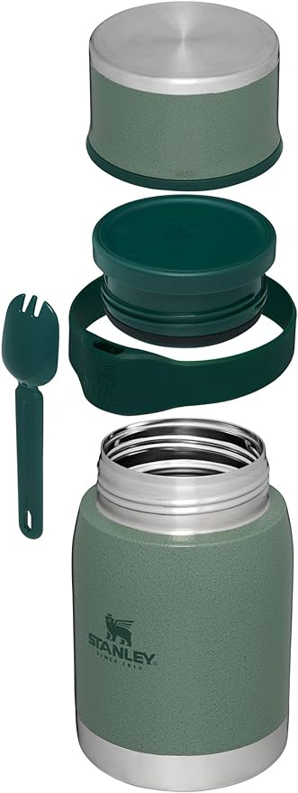 Stanley Adventure To-Go Food Jar | Vacuum Insulated Thermos Food Container | Wide Mouth Screw On Lid | Packable for Travel | Stainless Steel with Leakproof Lid | BPA-Free