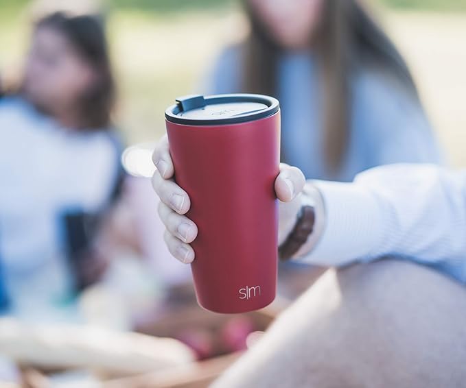 Simple Modern Tumbler Twist Lid | Reusable Replacement ONLY Fits Simple Modern, S|M | Stainless Steel Classic, Journey, Scout Travel Coffee Mug Water Bottle | Classic Collection | Blush
