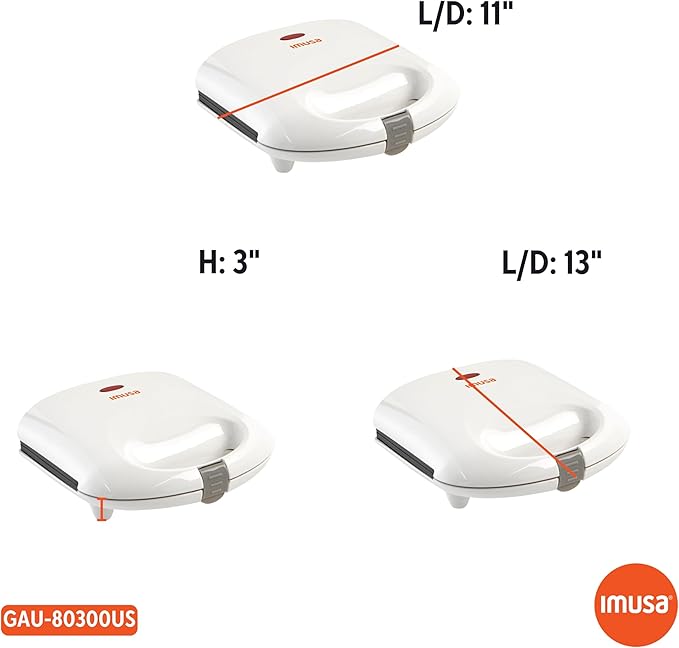 IMUSA USA 4 Slot Electric Arepa Maker with Nonstick Surface (1,200-Watts)