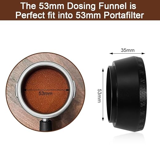 Magnetic Dosing Funnel, 53mm Espresso Dosing Funnel Aluminous Alloy Compatible - Image 2