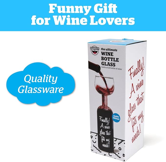 BigMouth Inc Ultimate Wine Bottle Glass, Holds Full Bottle of 750 Milliliters