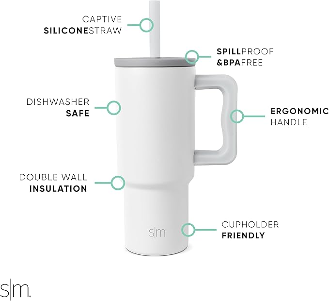 Simple Modern Kids 24 oz Tumbler with Handle and Silicone Straw Lid Spill Proof and Leak Resistant Stainless Steel Bottle Gift for Kids Boys Girls Trek Collection Cool Gray Mix (Pack of 12)