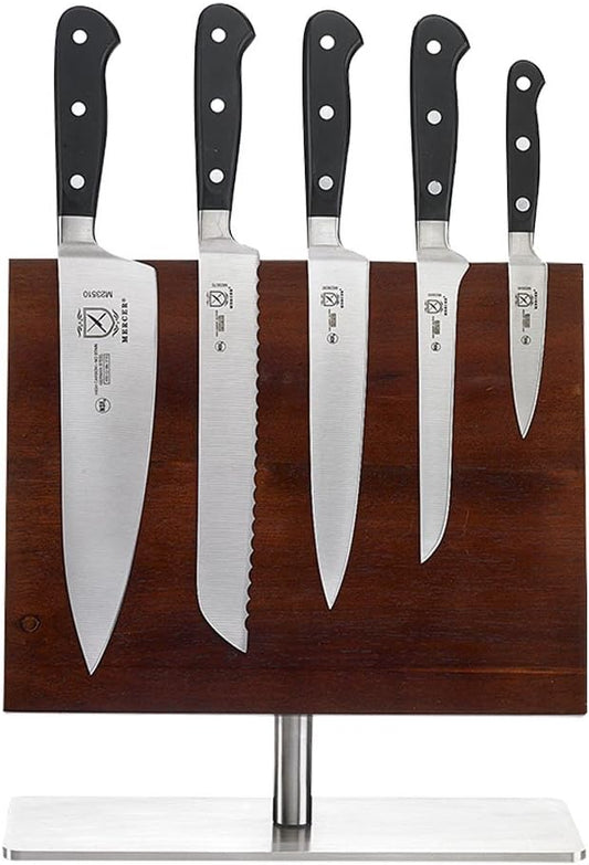 Mercer Culinary 6-Piece Renaissance Board Magnetic Knife Set, 11 3/8 x 9, Stainless Steel