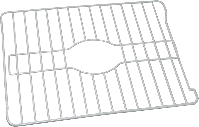 Better Houseware Sink Protectors for Kitchen Sink, Protective Metal Grid, 16x12.3x1 inches, White Kitchen Sink Mat to Shield Sink Base from Scratches, Rust-Resistant Coating, M