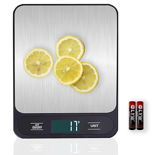 Food Scale,Digital Kitchen Scale,Weight in Grams and Ounces for Baking, Cooking, and Meal Prep,6 Units with Tare Function,LCD Display,11lb,Scale for Food