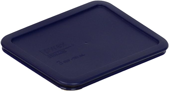Pyrex 7210-PC 3-Cup Blue Food Storage Replacement Lid (5-Pack) - Made in USA