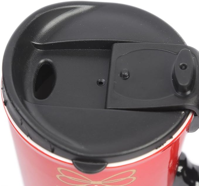 Topadorn Christmas Ceramic Mug Coffee Cup with Sealed Lid and Matched Gift Box Latte Mug 17oz(Snowflake)