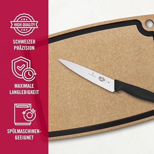 Victorinox Fibrox 6 Inch Straight Chef's Knife,Black