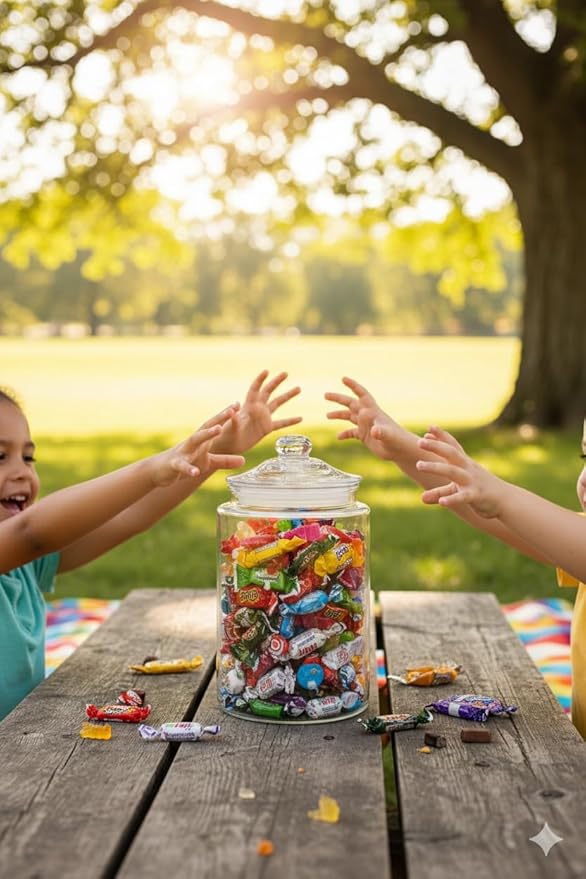 1.5 Gallon Glass Cookie Jar - Tall Food Storage Container with Airtight Lid - Large Kitchen Canister for Sugar, Flour, Dog Treat, Candy, Biscotti & Apothecary - Pack of 1