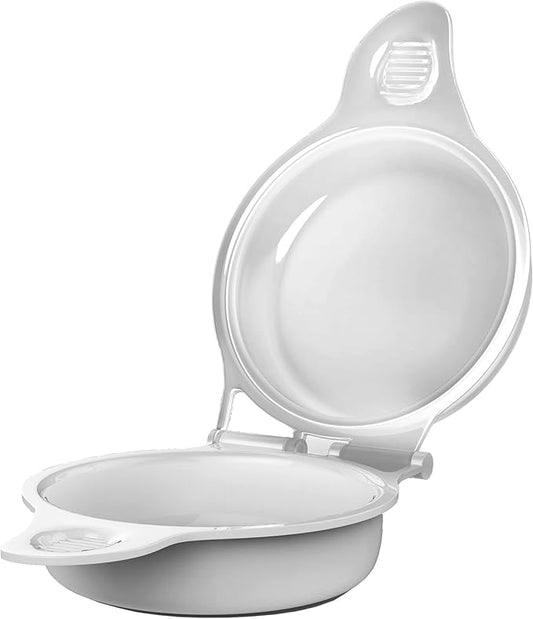 Microwave Egg Maker, a Healthy Breakfast Cooking Utensil by Chef Buddy- Kitchen Essentials, Easy to Make- Holds Up to Two Eggs and Cooks in 45 Seconds