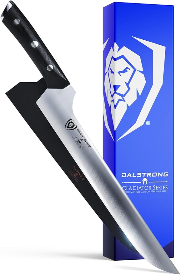 Dalstrong Brisket Slicing Knife - 12 inch Offset Blade - Gladiator Series Elite - High Carbon German Steel - G10 Handle Kitchen Knife - w/Sheath - NSF Certified