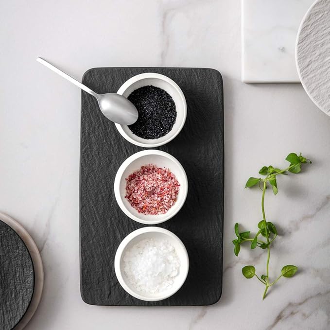 Villeroy & Boch - NewMoon set of dip dishes, set of small bowls for dips or finger food, 4 pieces, premium porcelain, white, dishwasher safe, 10-4264-9023