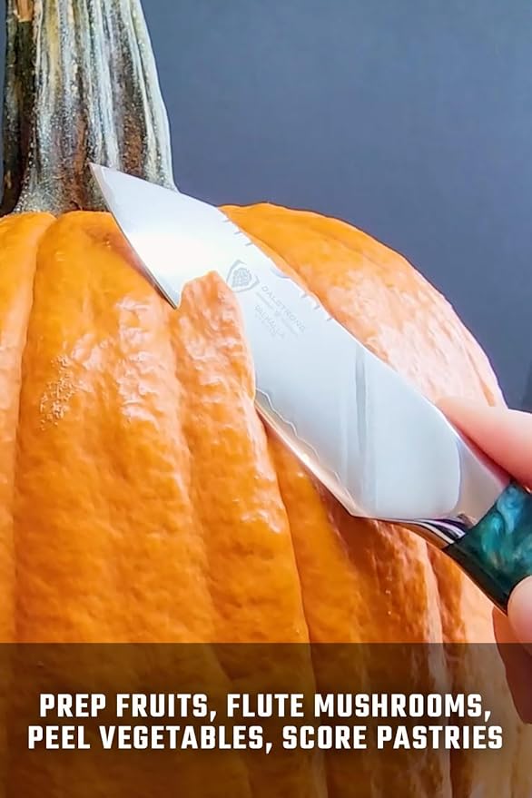 Dalstrong Paring Knife - 4 inch - Valhalla Series - 9CR18MOV HC Steel - Celestial Resin & Wood Handle - Professional Kitchen Knife Gift - Razor Sharp - w/Leather Sheath