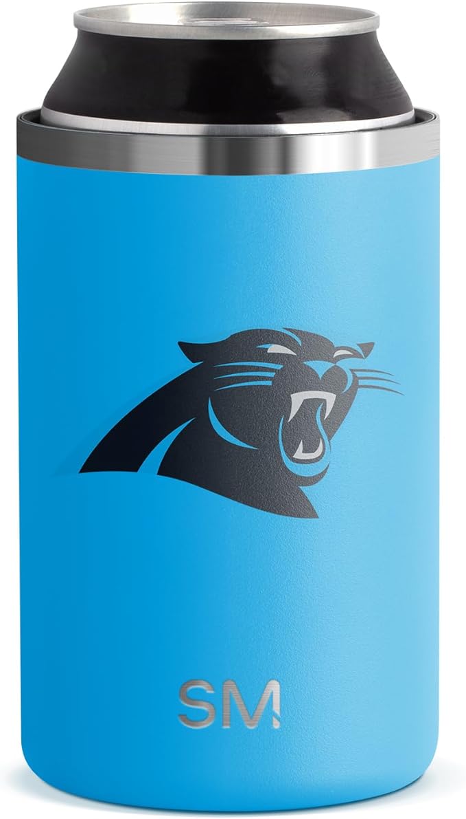 Simple Modern Officially Licensed NFL Carolina Panthers Gifts for Men, Women, Dads, Fathers Day | Insulated Ranger Can Cooler for Standard 12oz Cans - Beer, Seltzer, and Soda