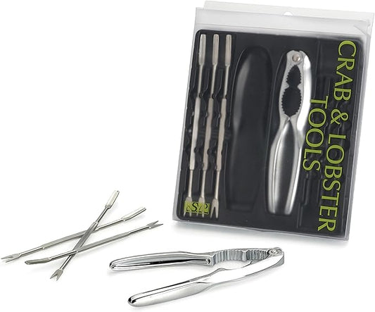 RSVP International Endurance Collection Seafood Tool, Cracking Tools, 8 Piece, Stainless Steel