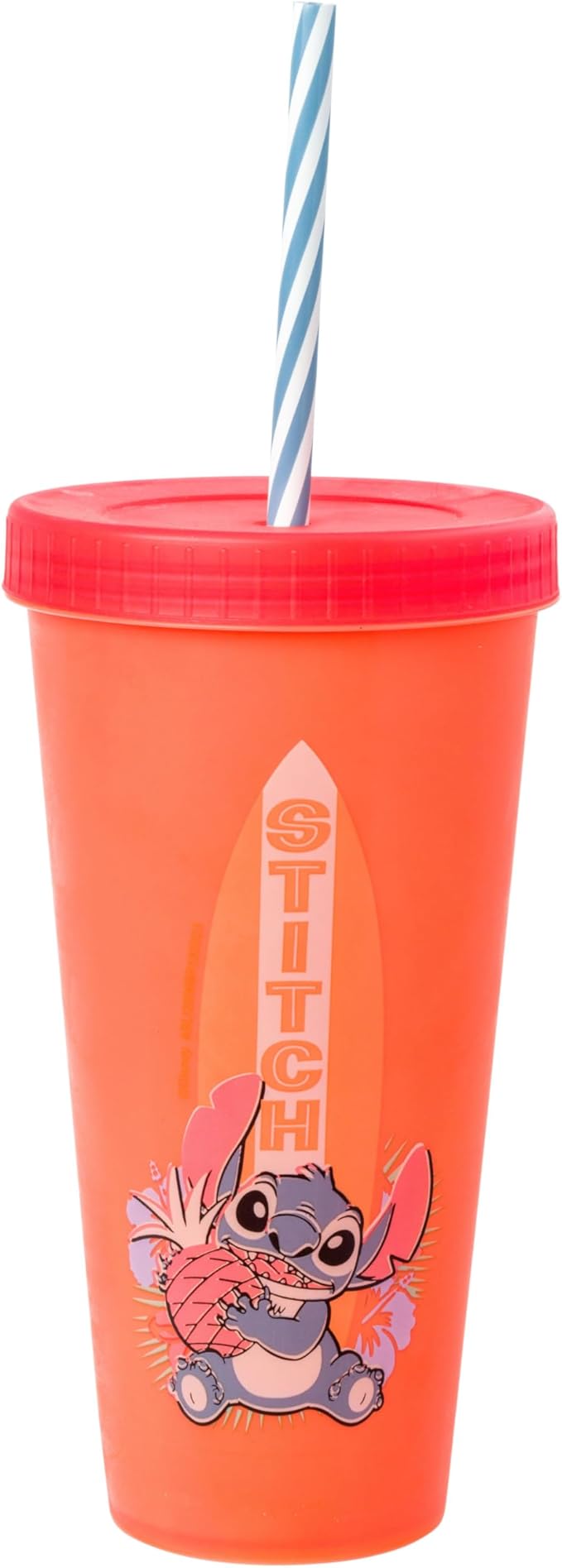 Silver Buffalo Disney Lilo and Stitch 4 Pack Color Changing Plastic Tumbler Set Featuring Stitch, 24 Ounces (Pack of 12)