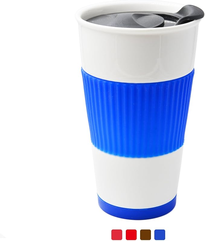 Ceramic Double Wall Insulated Travel Coffee Cup by UDMGCeramicCups