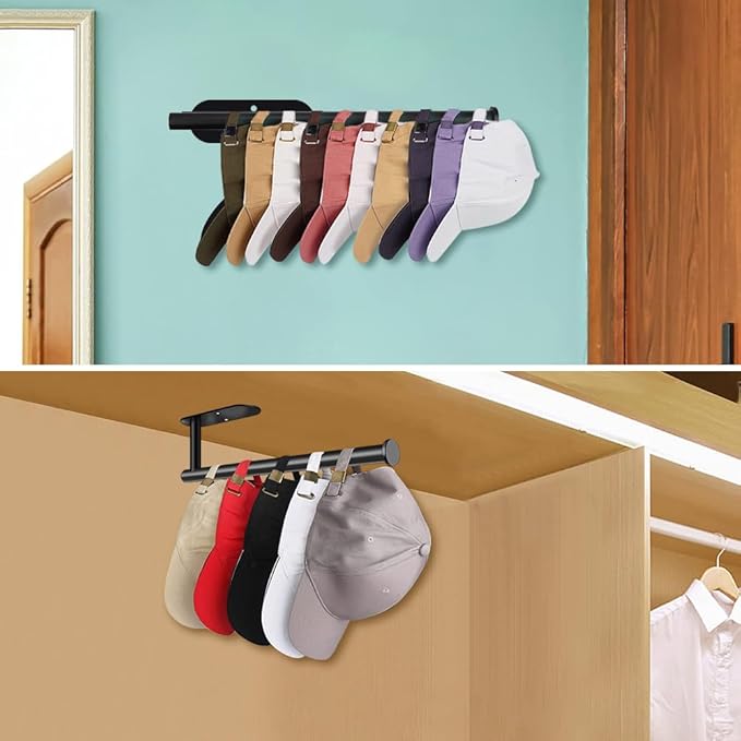 MGahyi Paper Towel Holder Wall Mount, Self Adhesive Or Drilling Under Cabinet Kitchen, 13.2 inch Stainless Steel Paper Towel Roll Rack, Towel Roll Hanger for Bathroom(Rectangle-Black)