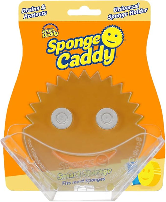 Scrub Daddy Sponge Holder - Sponge Caddy for Kitchen Organization - Self-Draining & Dishwasher Safe with Universal Suction (1 Count)