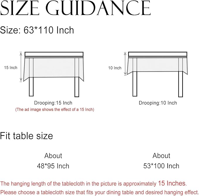 ISAENNE Designer Boho Floral Extra Long Tablecloth Rectangle,Linen Lotus Flower Pattern Colorful Table Cloth,Durable Decor Tablecloths for Dining Thanksgiving Kitchen Christmas,63"*110"-Hazel A