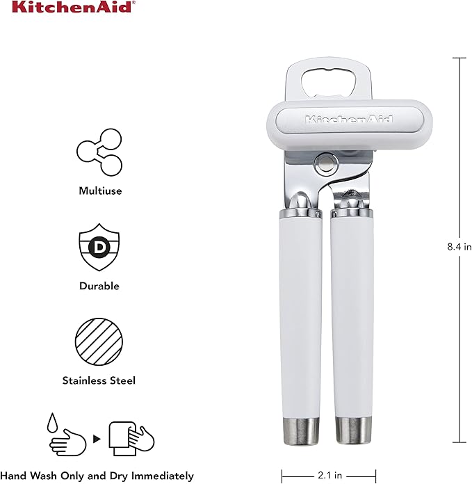 KitchenAid Gourmet Multifunction Can Opener/Bottle Opener, One Size, White