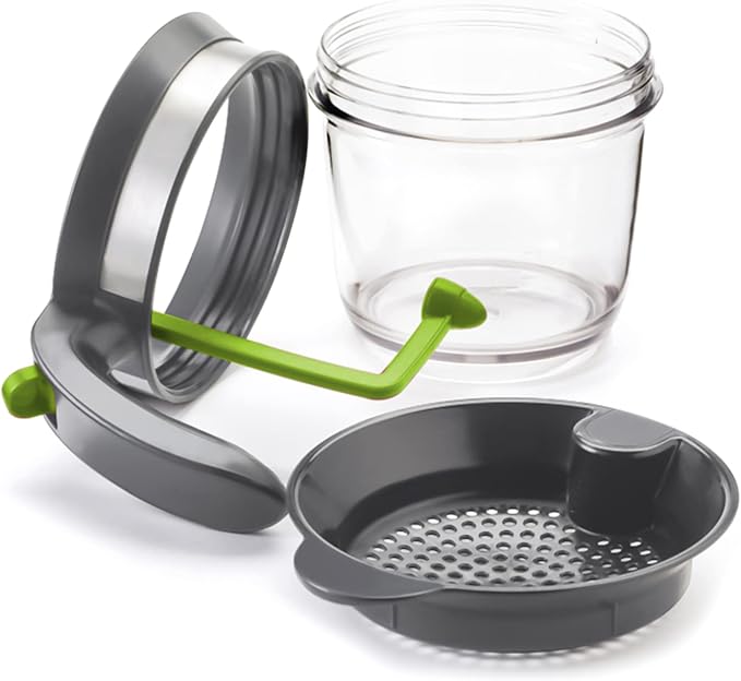 IVYHOME 4 Cups Plastic Fat Separator with Bottom Release, Gravy Grease Separator, Soup Oil Separator Measuring Cup