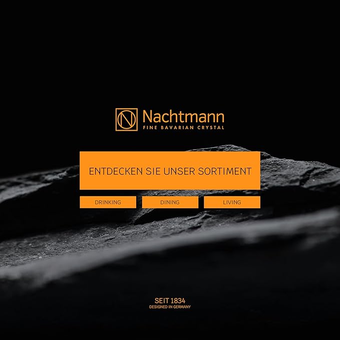 Nachtmann Celebration Gin & Tonic Glasses – Set of 4 Lead-Free 22.5 oz Large Crystal Goblets with Vertical Contour Detailing, Refined Stemware for Cocktails, Entertaining, Parties, Home Bars