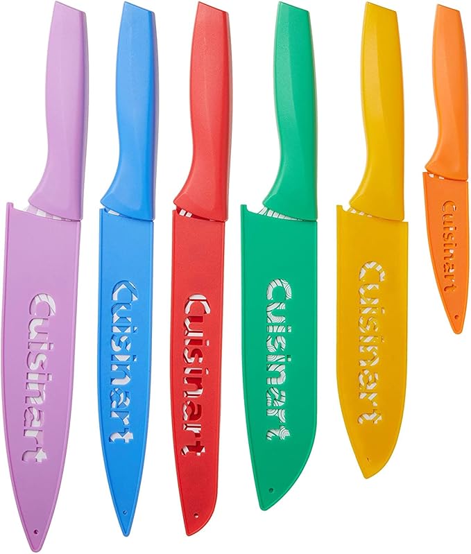 Cuisinart C55-12PR2 Advantage Color Collection 12-Piece Printed Color Cutlery Set, Multicolor