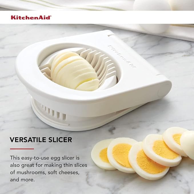KitchenAid Classic Egg Slicer with Stainless Steel Wires, 9 Inch, White