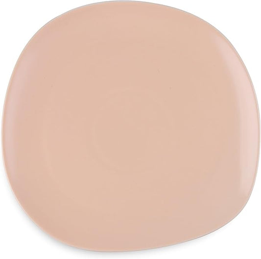 Stone lain Delilah Dinner Plate 6-Piece Dish Set, Porcelain, Pastel Orange