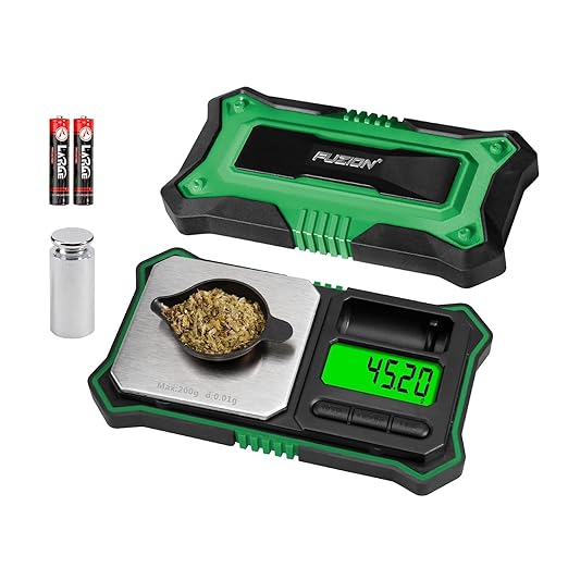 Fuzion Digital Pocket Scale, 200g x 0.01g Jewelry Gram Scale, 6 Units Conversion, LCD Back-Lit Display, Use for Jewelry/Medicine/Food/Powder/Herb(Battery Included)