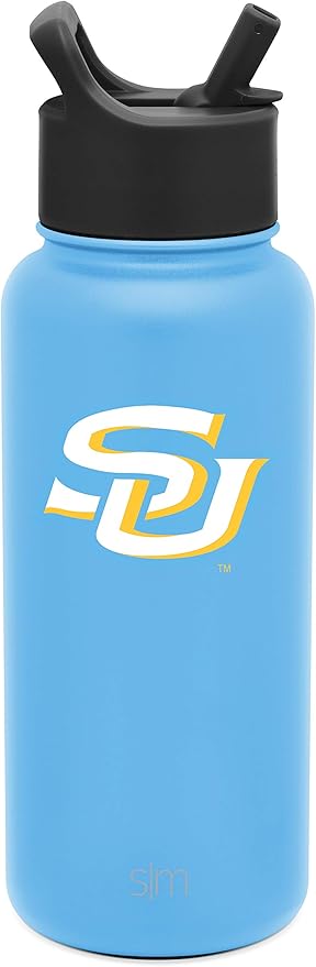 Simple Modern Officially Licensed Collegiate University Water Bottle with Straw lid Insulated Stainless Steel Thermos | Summit Collection | 32oz