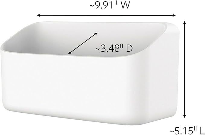 Command 10 Lb Large Organizing Caddy with 4 Command Strips, 9.91" x 3.38" x 5.15", Heavyweight Damage-Free Hanging for Organizing Cleaning Supplies, Closet, and Pantry, White