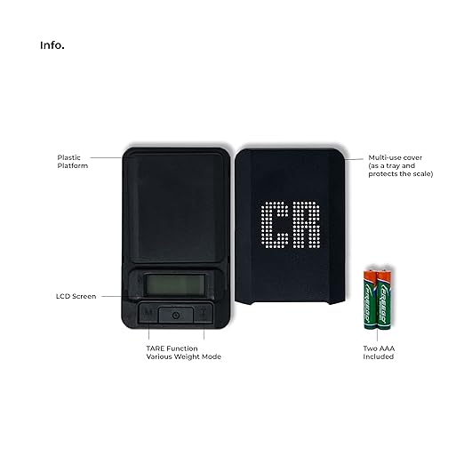 CR Scale Digital Pocket Scale - 1pc Premium Food Scale 600g by 0.1g Digital Grams Scale Weight Scale Kitchen Scale Black Gram Scale Portable Scale Digital Food Scale (JDS-M600) (Battery Included)