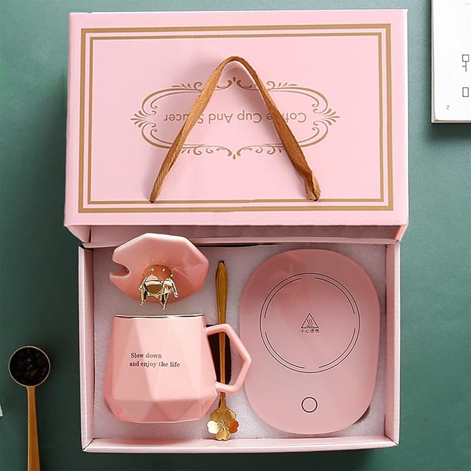 Coffee Warmer for Desk with Mug Set. Birthday Gifts Graduation Gifts for Woman. - Image 7