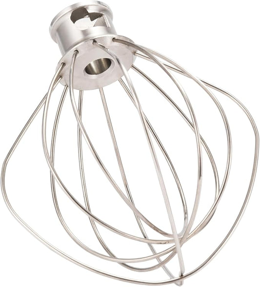 K45WW Stainless Steel Wire Whip for KitchenAid Artisan Series Tilt-Head Mixer 5 Quart Bowl, 6 Wire Whisk Fits for Artisan Mixer, Heavy Duty, Dishwasher Safe, Balloon Whisk