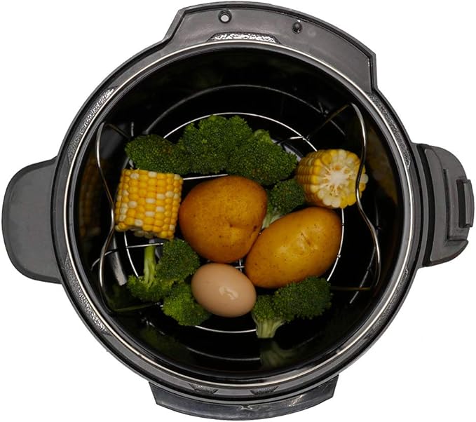 Steamer Rack Trivet with Handles Compatible with Instant Pot Accessories 6 Qt 8 Quart, Pressure Cooker Trivet Wire Steam Rack, Great for Lifting out Whatever Delicious Meats & Veggies You Cook