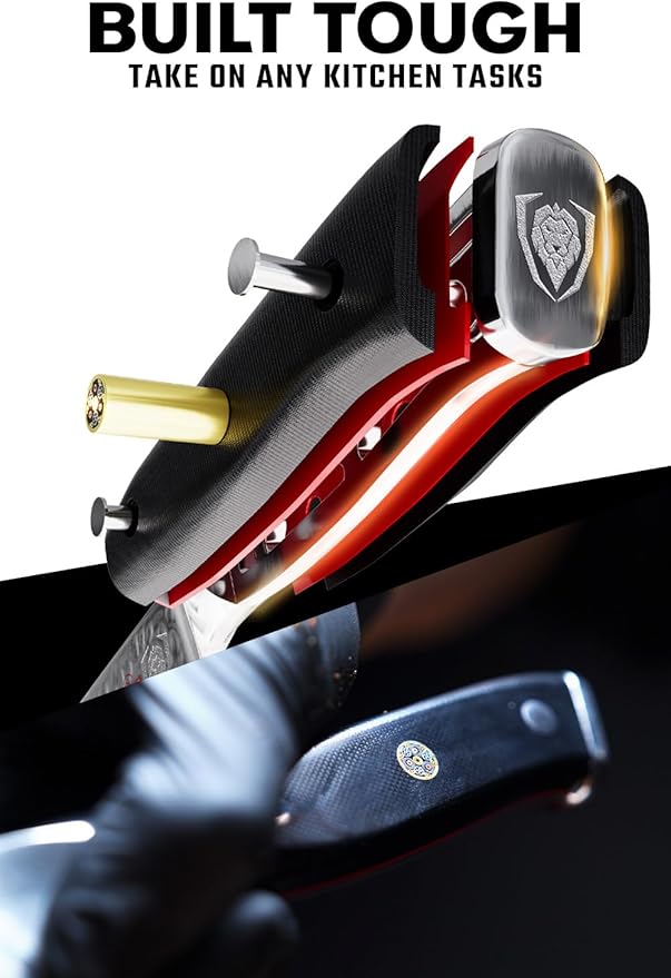 Dalstrong Kiritsuke Chef Knife - 8.5 inch - Shogun Series Elite - Damascus - Japanese AUS-10V Super Steel Kitchen Knife - Premium Black G10 Handle - Razor Sharp Knife - Chef's Knife - w/Sheath