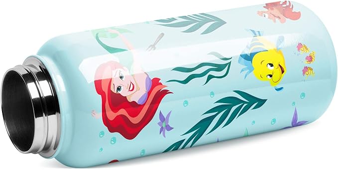 Simple Modern Disney The Little Mermaid Ariel Water Bottle with Straw Lid Insulated Stainless Steel Metal Thermos | Gifts for Women Men Reusable Leak Proof Flask | Summit Collection | 32oz