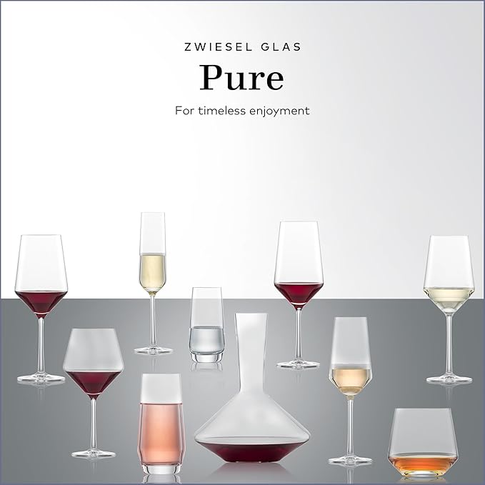 ZWIESEL GLAS Pure Cabernet Red Wine Glass (Set of 6), Graceful Wine Glasses for Red Wine, Dishwasher-Safe Tritan Crystal Glasses, Made in Germany (18 Ounce)