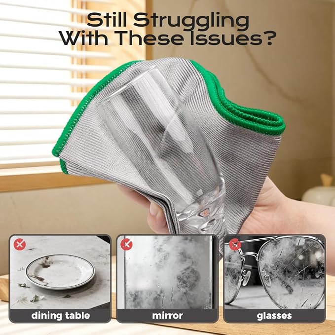 6 Pack Glass Polishing Cloth, Streak Free Cleaning Cloth, Wine Glass Polishing - Image 4