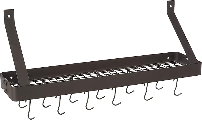 Cuisinart CRBS-36MBK Chef's Classic 37-Inch Rectangular Wall-Mount Bookshelf Rack, Matte Black