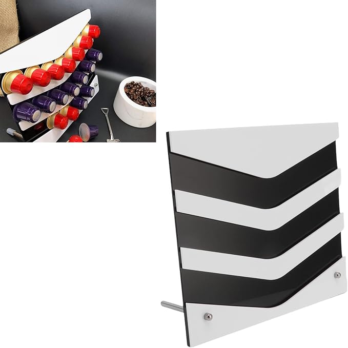 Acrylic Coffee Capsule Holder, Wave Shape Storage Rack, 21 Pod Organizer - Image 2