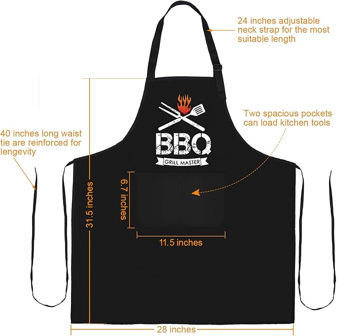 Funny Cooking Aprons for Men Gifts for Dad Husband Boyfriend Brother Unique Birthday Gifts for Men Women BBQ Grilling Apron