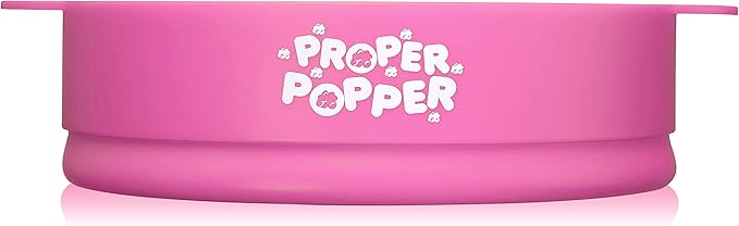 The Original Proper Popper Microwave Popcorn Popper, Silicone Popcorn Maker, Collapsible Bowl BPA Free & Dishwasher Safe - (Pink)