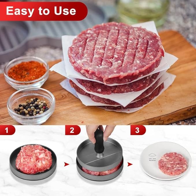 Metal Meat Grinder Attachment for Kitchen Aid Stand Mixer, Sausage Stuffer, Burger Press Maker, Food Processor Accessories for KA machine