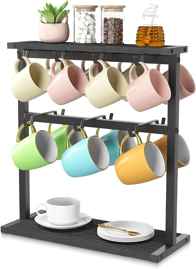 EsLuker.ly Coffee Mug Holder Cup Tree Rack by EsLukerly